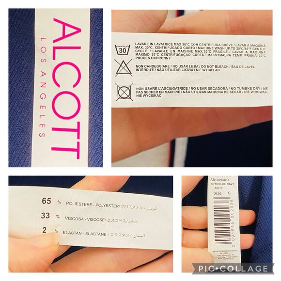 Alcott Los Angeles T-shirt Dress Womens S Preppy Minimalist Simple Bodycon Sport - Picture 4 of 7